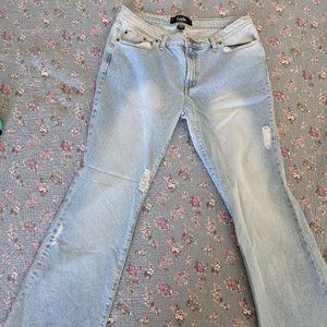 Light Distressed Flare Luella Jeans, Size 15